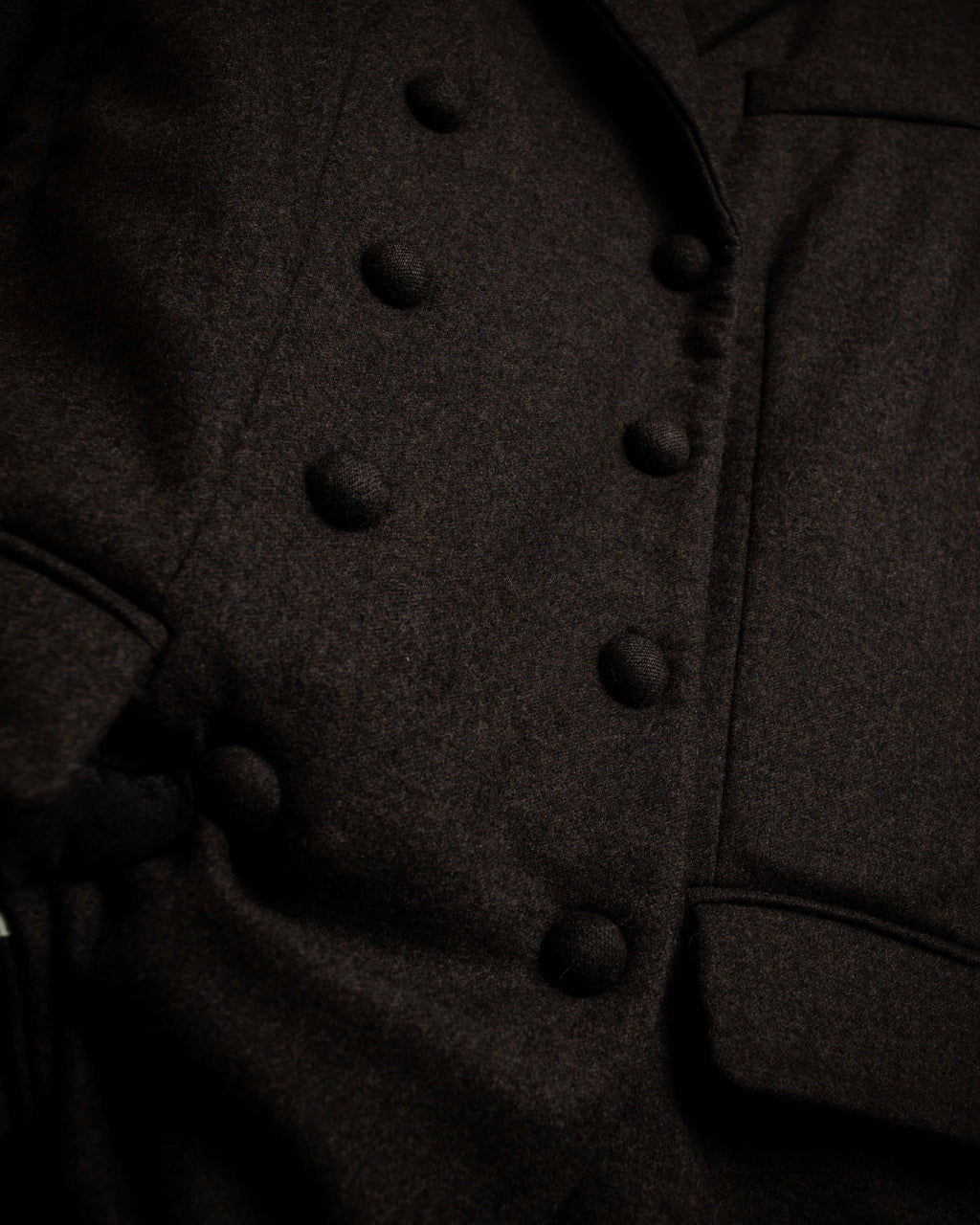 "FENDI" Double-breasted heavy duty wool flannel jacket