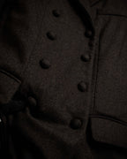 "FENDI" Double-breasted heavy duty wool flannel jacket