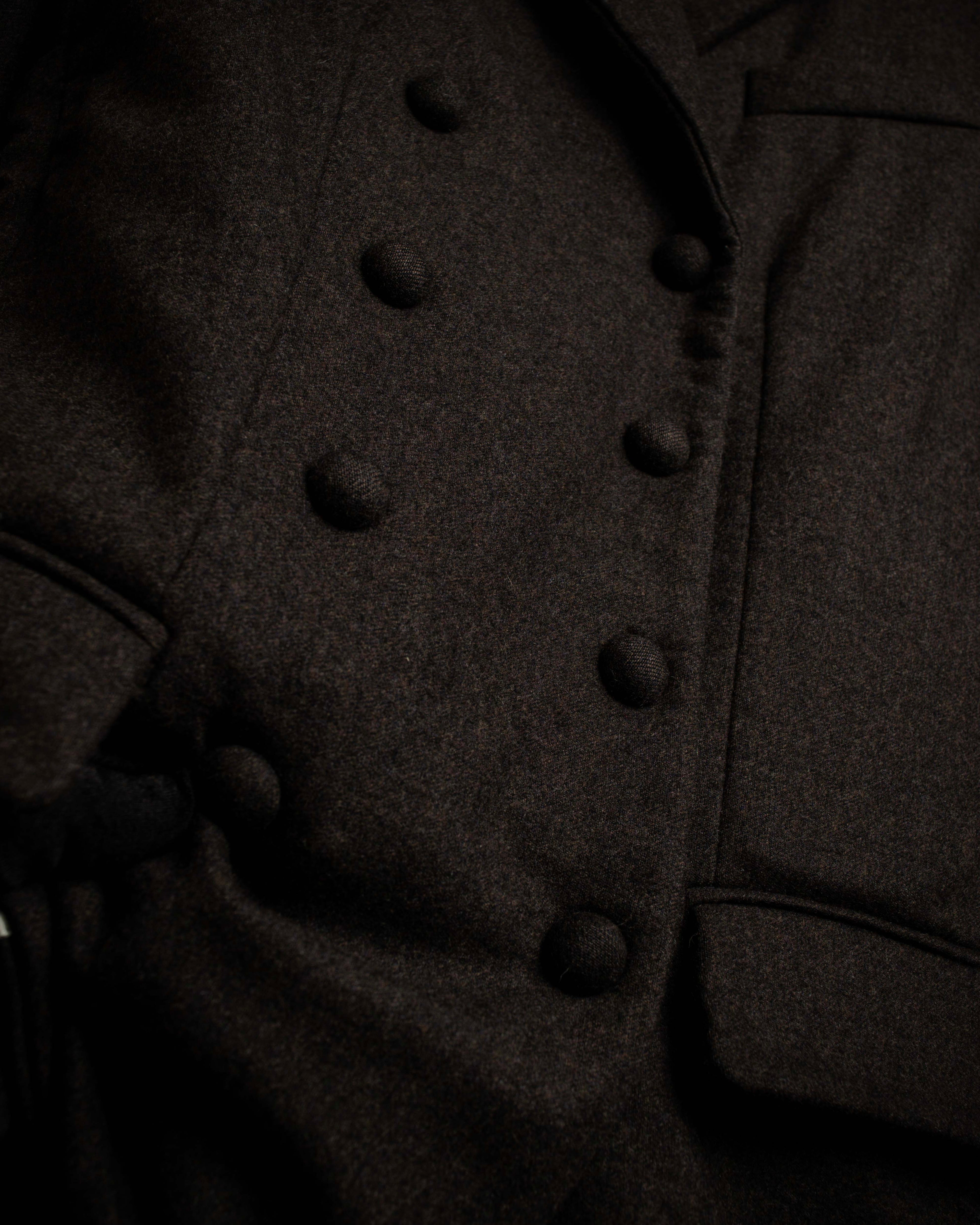 "FENDI" Double-breasted heavy duty wool flannel jacket