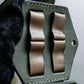 "ISSEY MIYAKE" Hexagonal part design braided leather belt