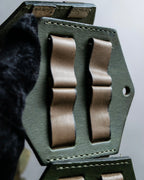 "ISSEY MIYAKE" Hexagonal part design braided leather belt