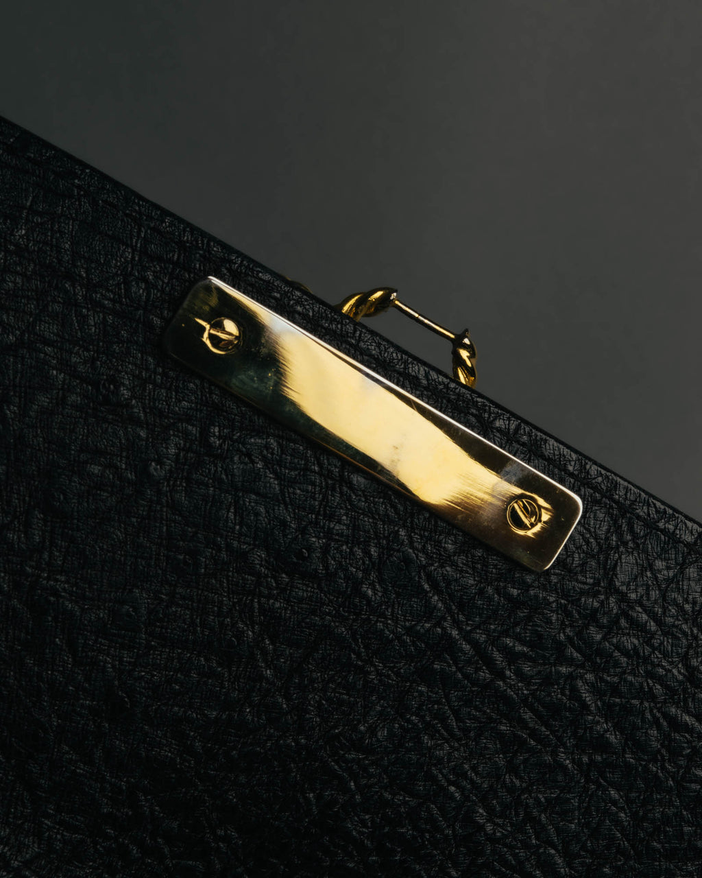 “Jardin des Sacs” 80’s-90’s Ostrich leather top handle bag