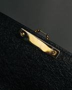 “Jardin des Sacs” 80’s-90’s Ostrich leather top handle bag
