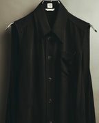 -SPECIAL- “HERMÈS“ 00’s-10’s Sleeveless silk draped shirt dress