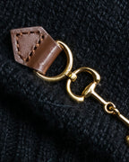 "GUCCI" Horsebit design V-neck cashmere knit