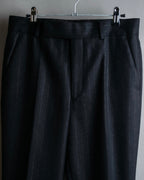 "PAUL SMITH" Peaked lapel tailored jacket and tapered slacks in glittery striped pattern set up