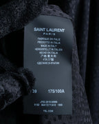 "Saint Laurent" Jacquard pattern silk satin shirt