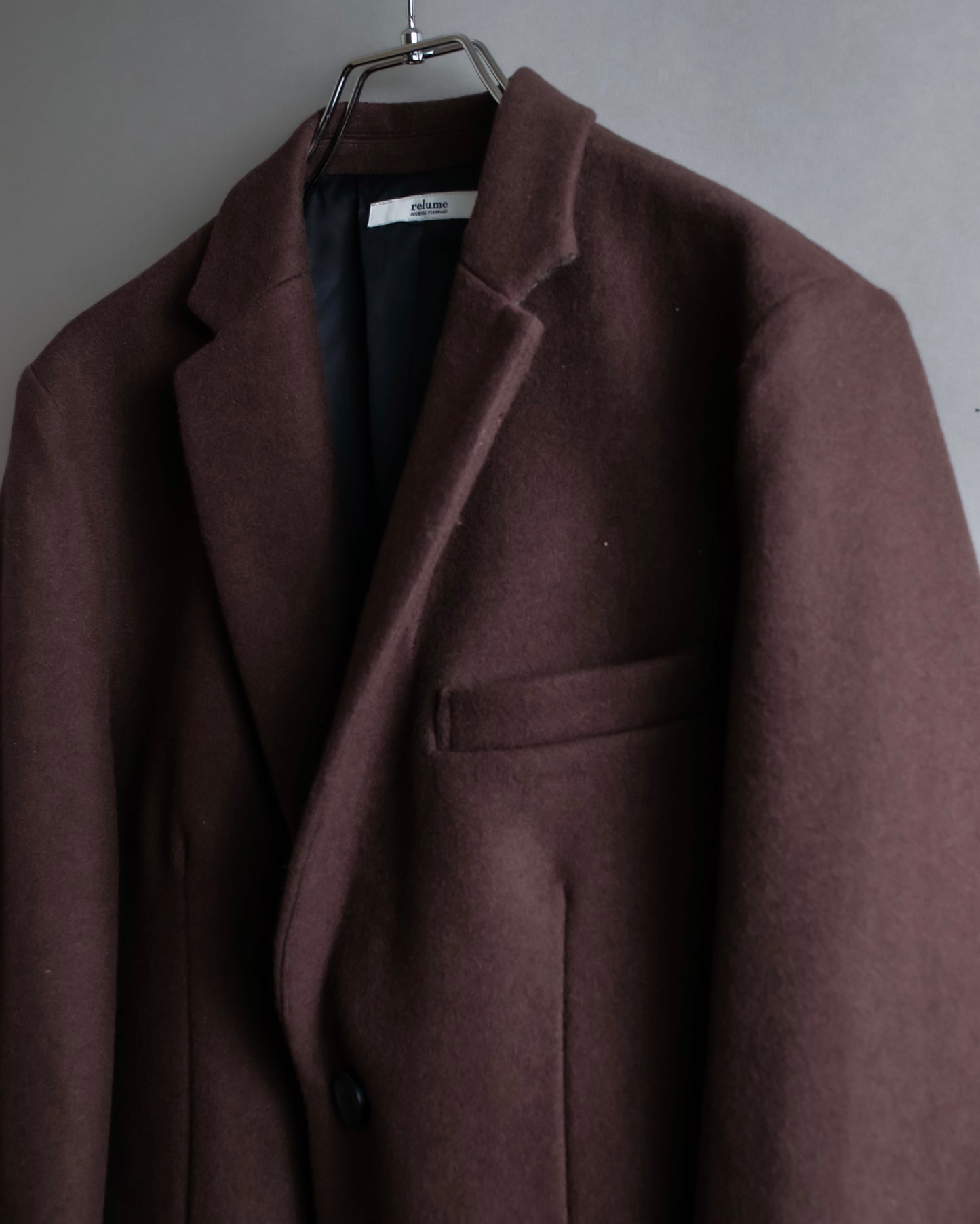 "JOURNAL STANDARD relume"
Oversized wool blend mid length chester coat