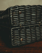 –SPECIAL– "Salvatore Ferragamo" 90's-00's Sculptural basket top-handle handbag