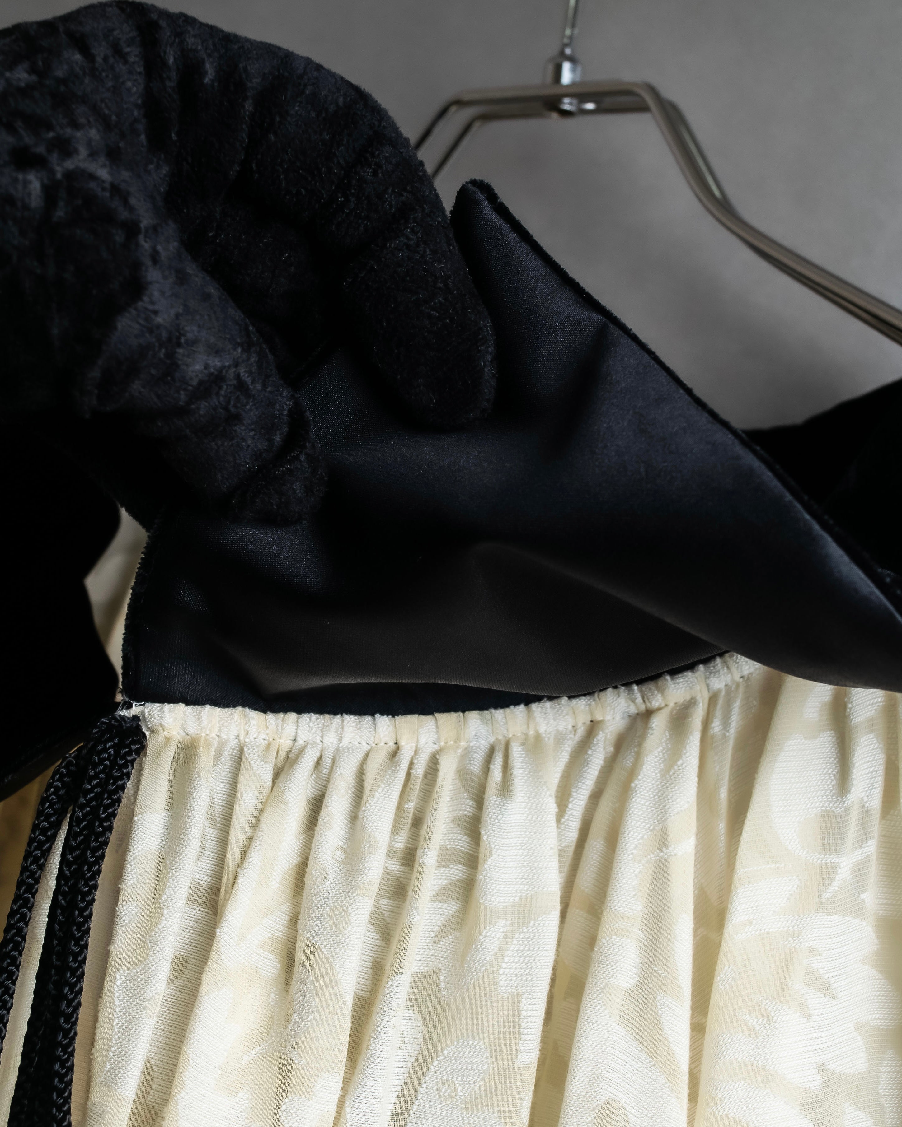 "Christian Dior" Jacquard balloon sleeve dress pullover