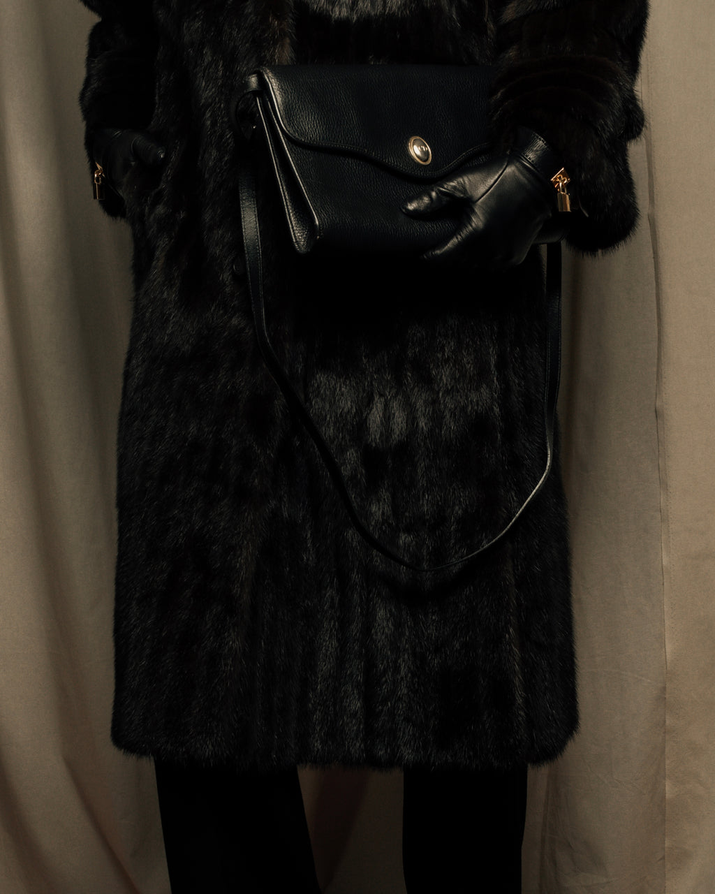 -SPECIAL- "Christian Dior Boutique Paris" 70's-80's Panel work design 100% mink fur coat