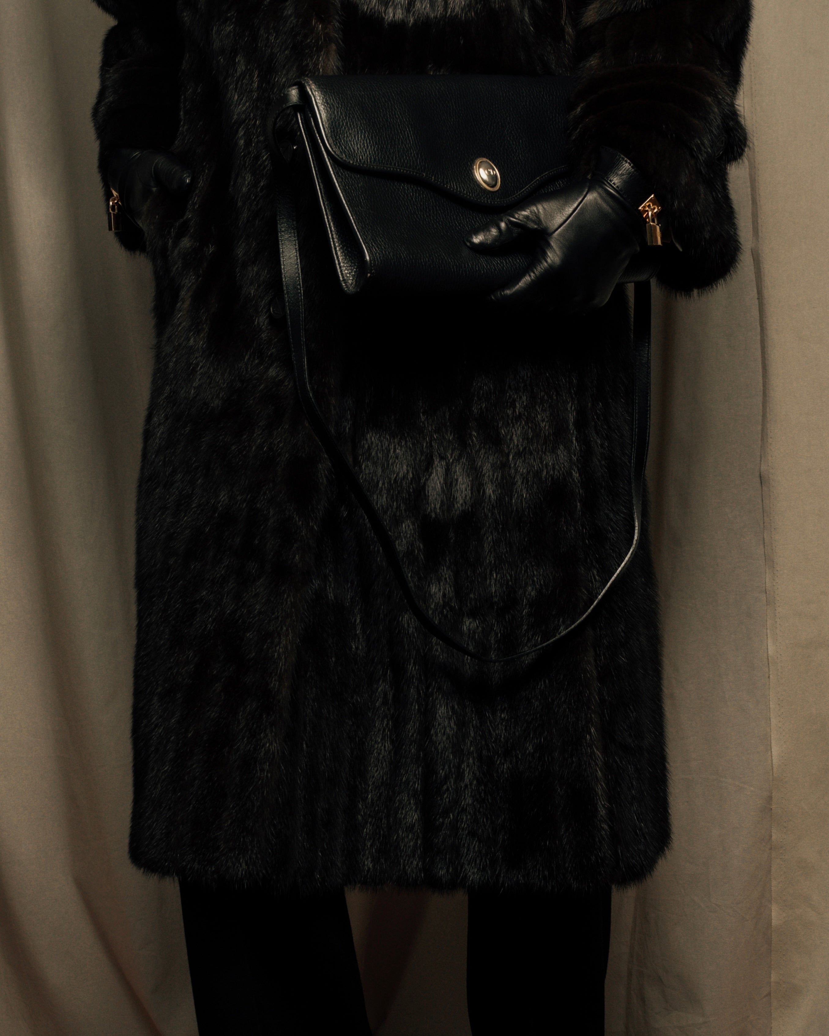 -SPECIAL- "Christian Dior Boutique Paris" 70's-80's Panel work design 100% mink fur coat