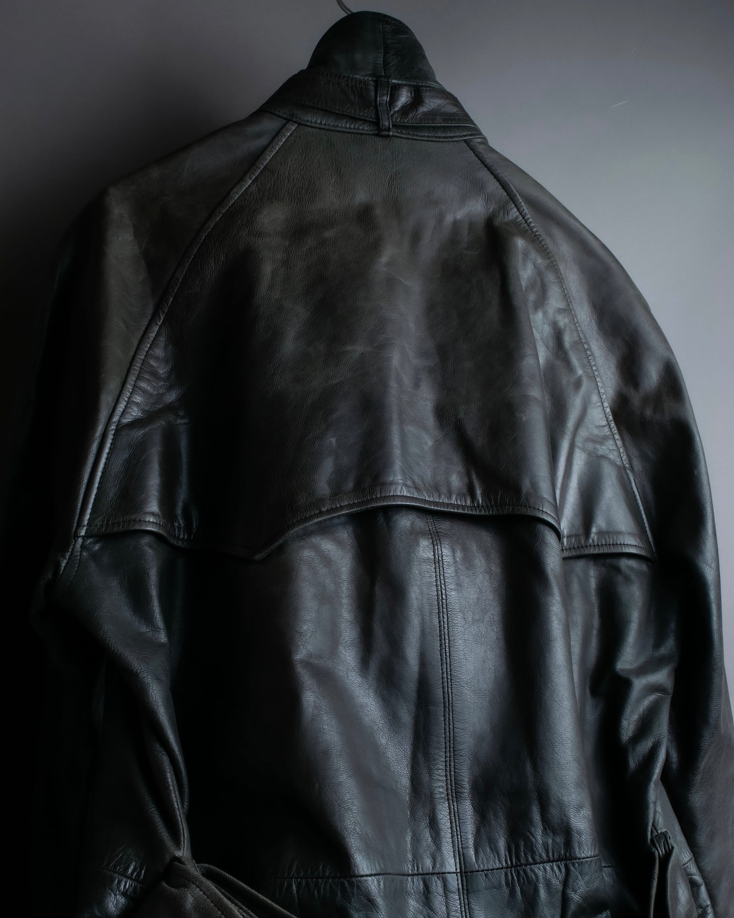 "PAUL SMITH" Military detail double-breasted sheepskin leather coat