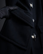 "BURBERRY" Classic detailing melton wool duffle coat