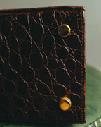 “Salvatore Ferragamo” 00’s-10’s Crocodile embossed vara bow 2way handbag