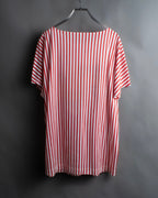 "Christian Dior" Stripe pattern front print tunic