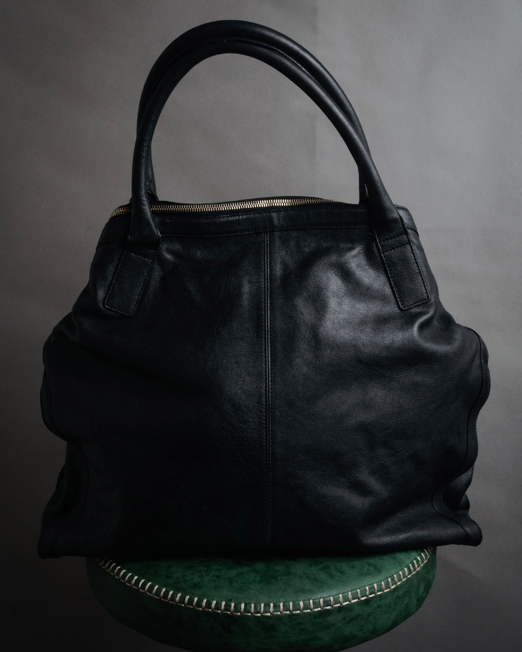 “Alexander McQueen” 2000’s Soft leather zip tote bag