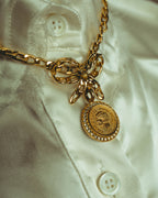 –SPECIAL– "CHANEL" 95AW Jeweled medallion pendant necklace