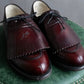 "Johnston & Murphy" Logo engraved fringe design leather shoes