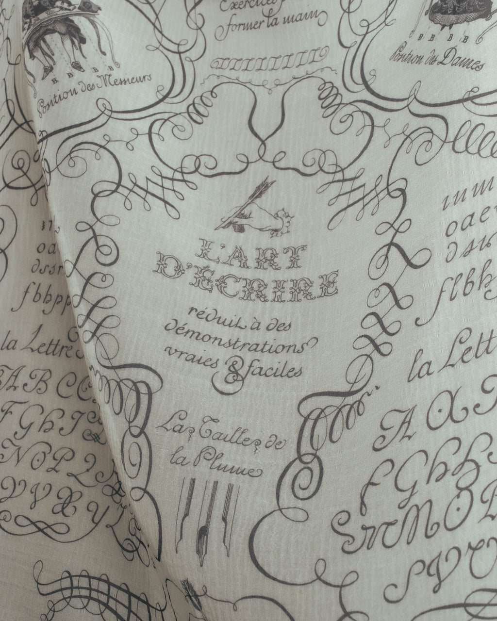"Hermès" 80's-90's Airy silk chiffon scarf