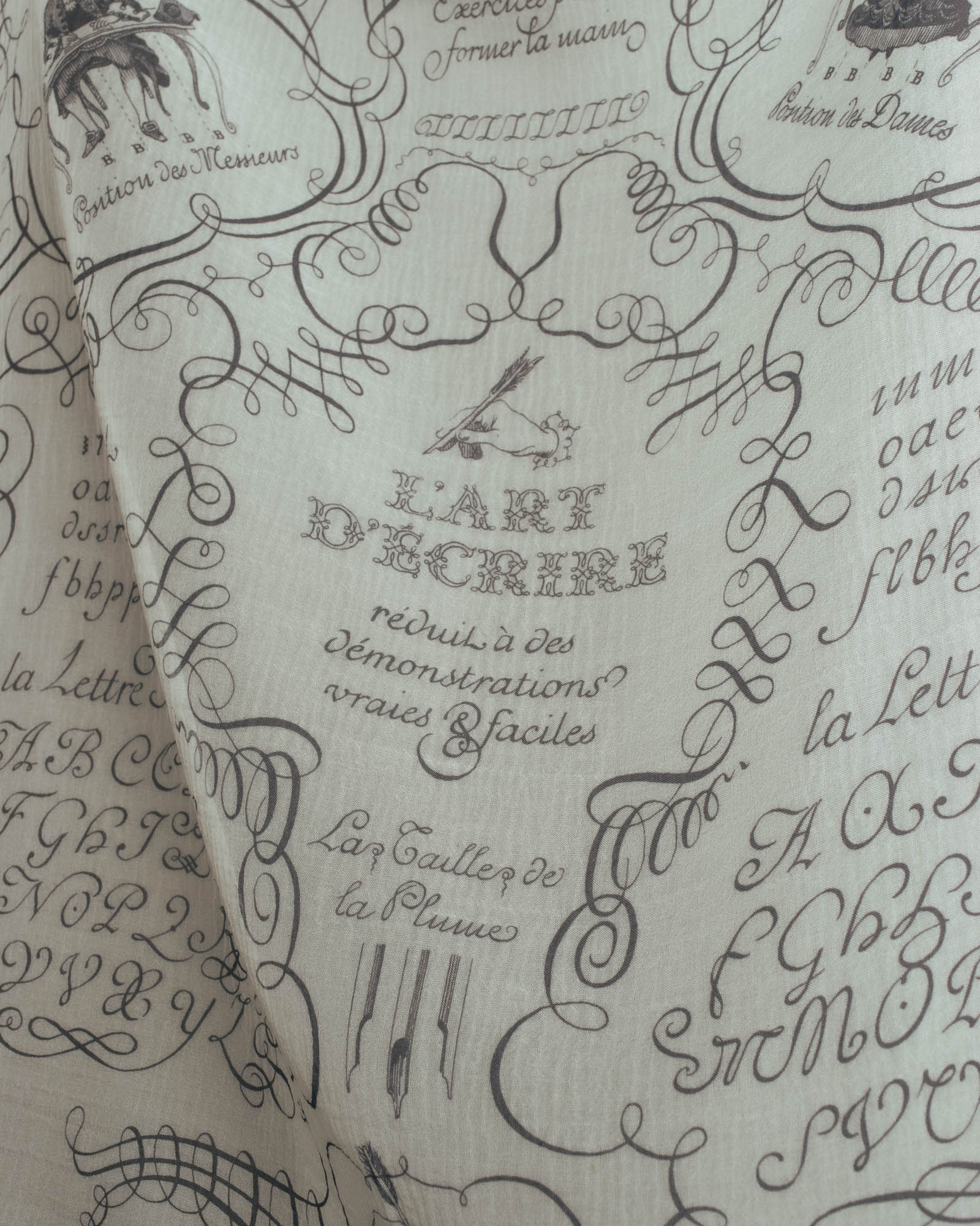 "Hermès" 80's-90's Airy silk chiffon scarf