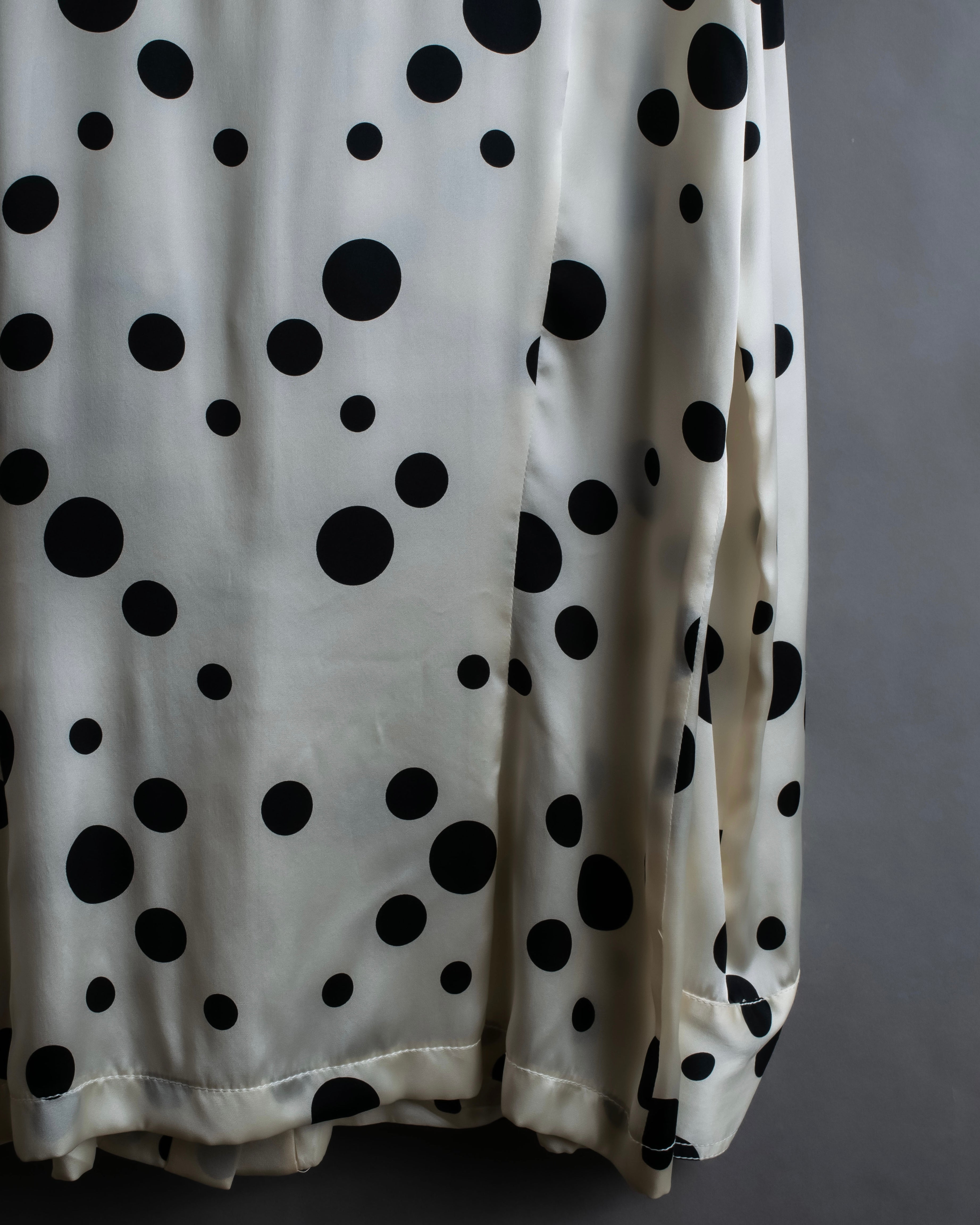 "GIANNI VERSACE" Irregular dot pattern silk shirt