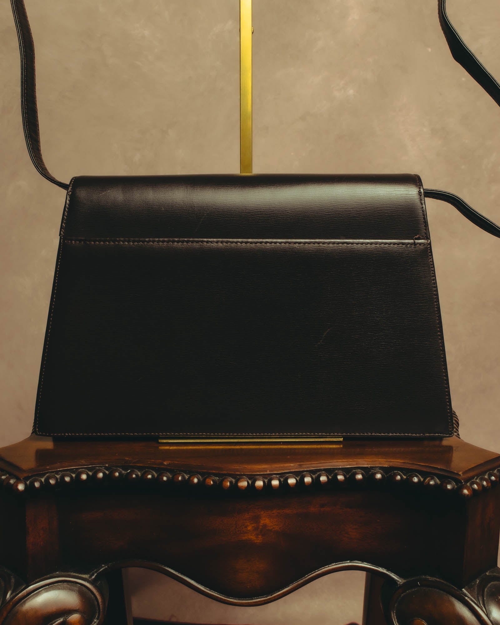 "Thierry Mugler" 80's-90's Architectural leather shoulder bag