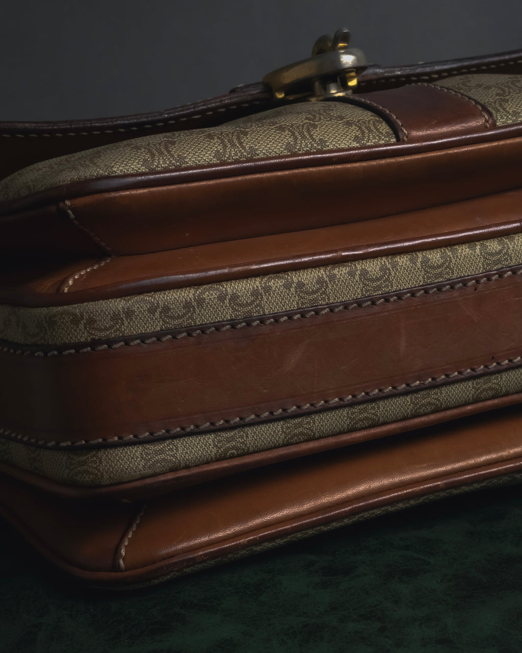 "CELINE" 80’s macadam canvas shoulder bag