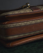 "CELINE" 80’s macadam canvas shoulder bag