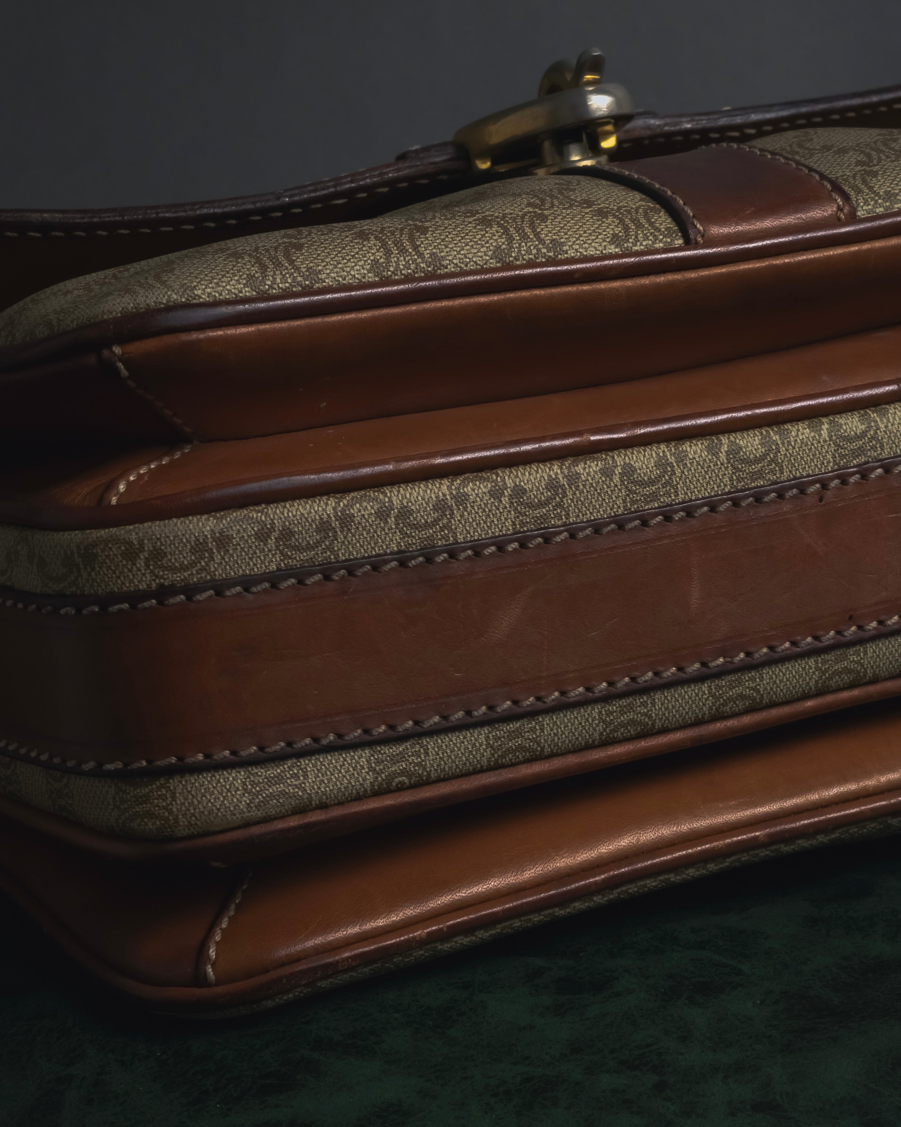 "CELINE" 80’s macadam canvas shoulder bag