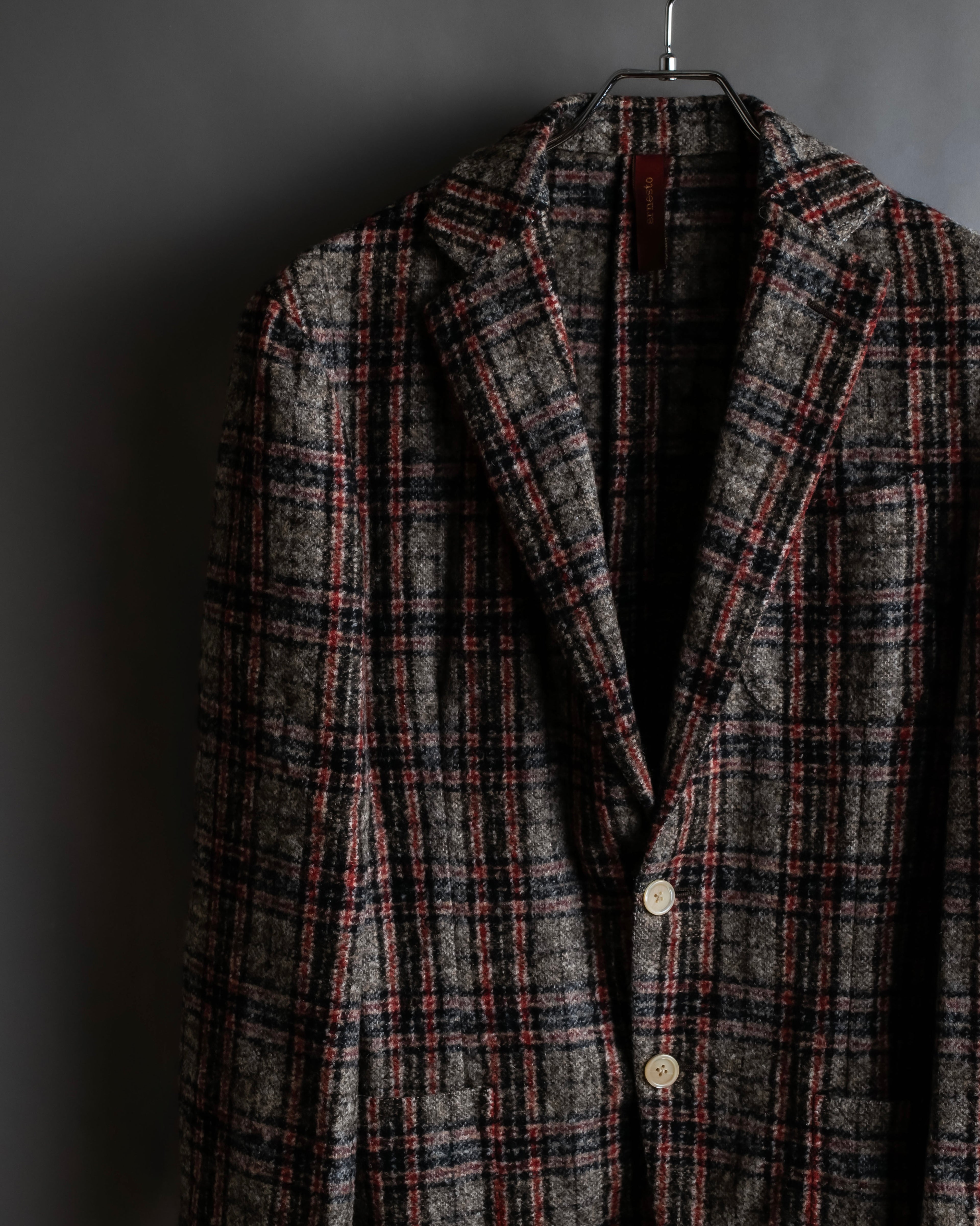 "Ernesto" Multicolor checked tailored jacket