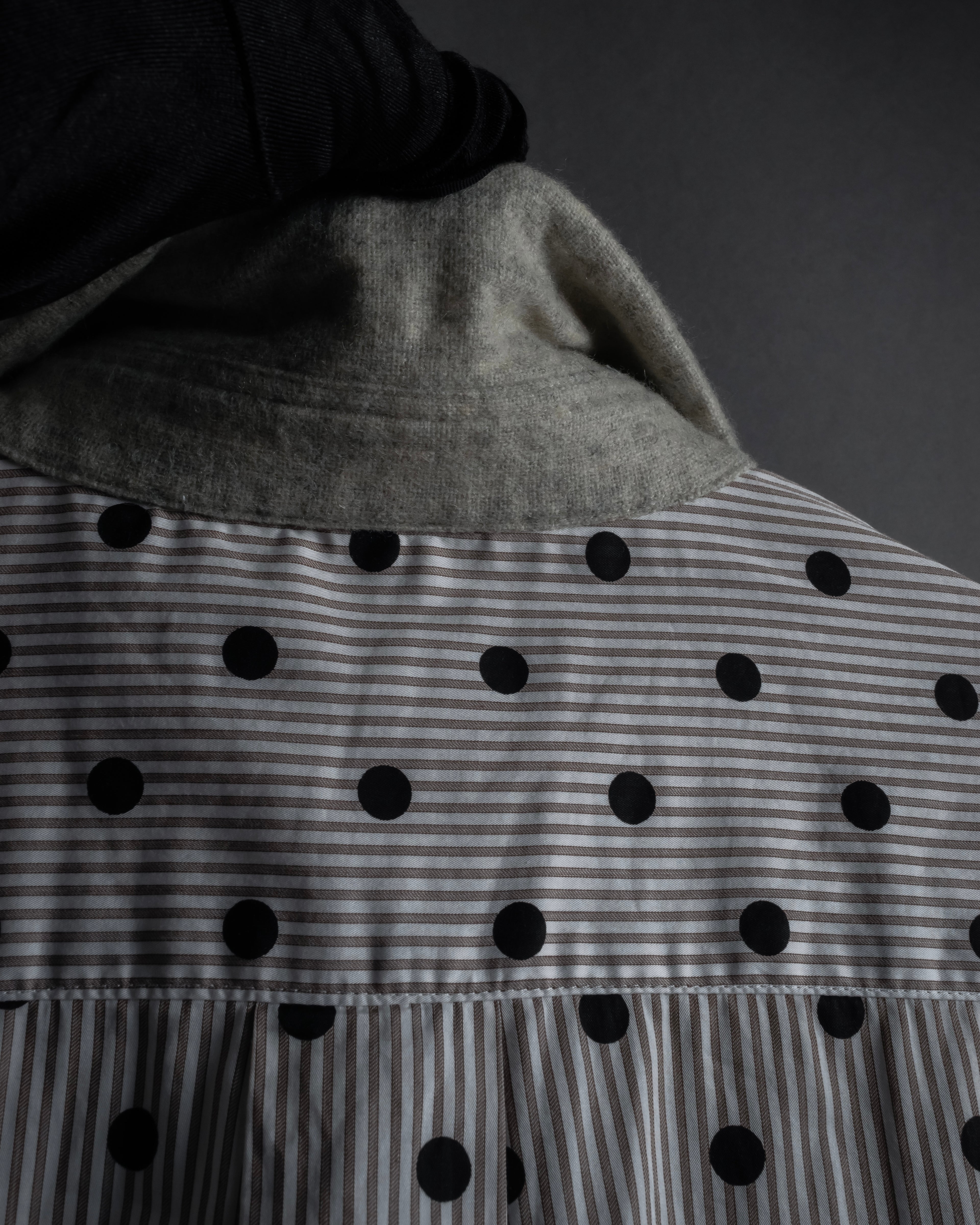 “COMME des GARÇONS HOMME DEUX” 17AW Polka dot stripe shirt