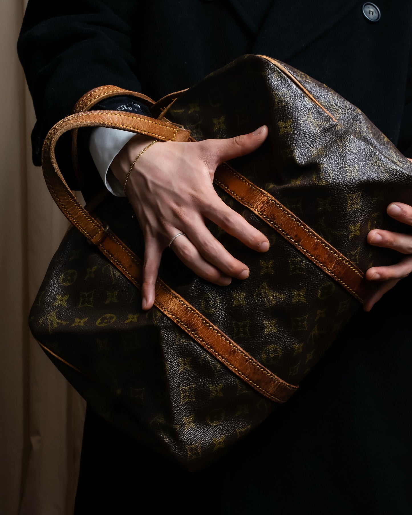 "LOUIS VUITTON" Sac souvre 35 monogram leather bag