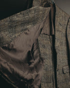 "Ermenegildo Zegna" 80's-90's Textured silk single-breasted blazer