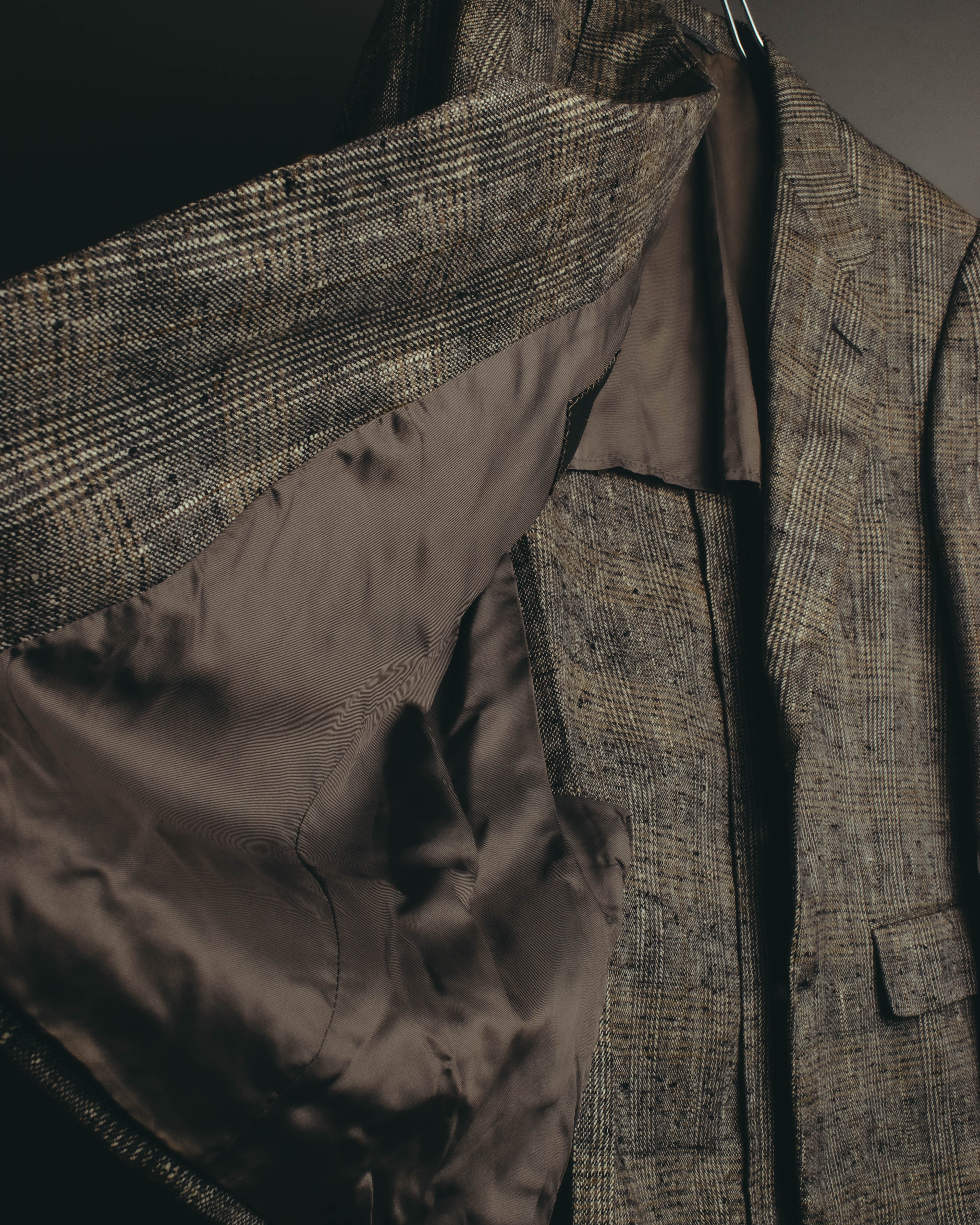 "Ermenegildo Zegna" 80's-90's Textured silk single-breasted blazer