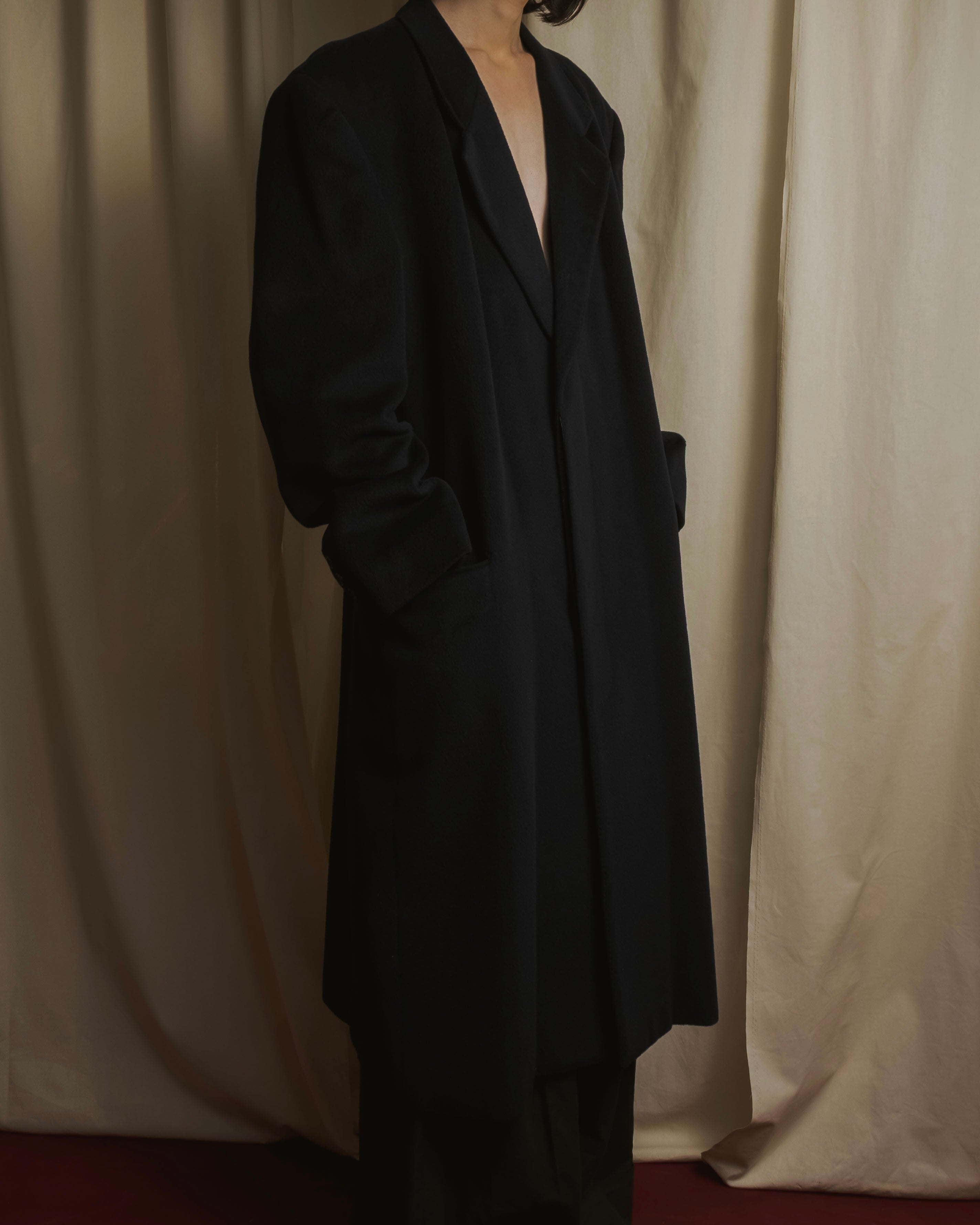 "VALENTINO GARAVANI UOMO" 80’s-90’s Cashmere blend tailored coat