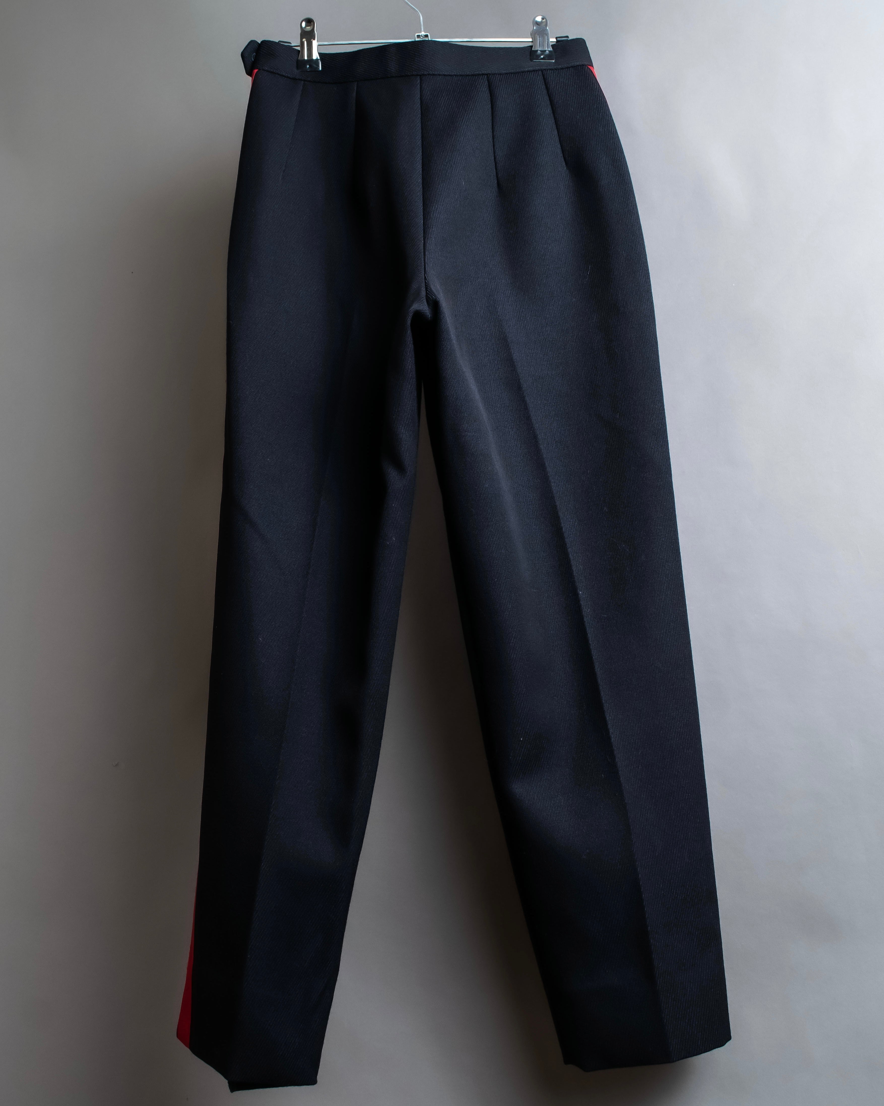 "MAISON MARGIELA" 17AW side track line hem wool slacks