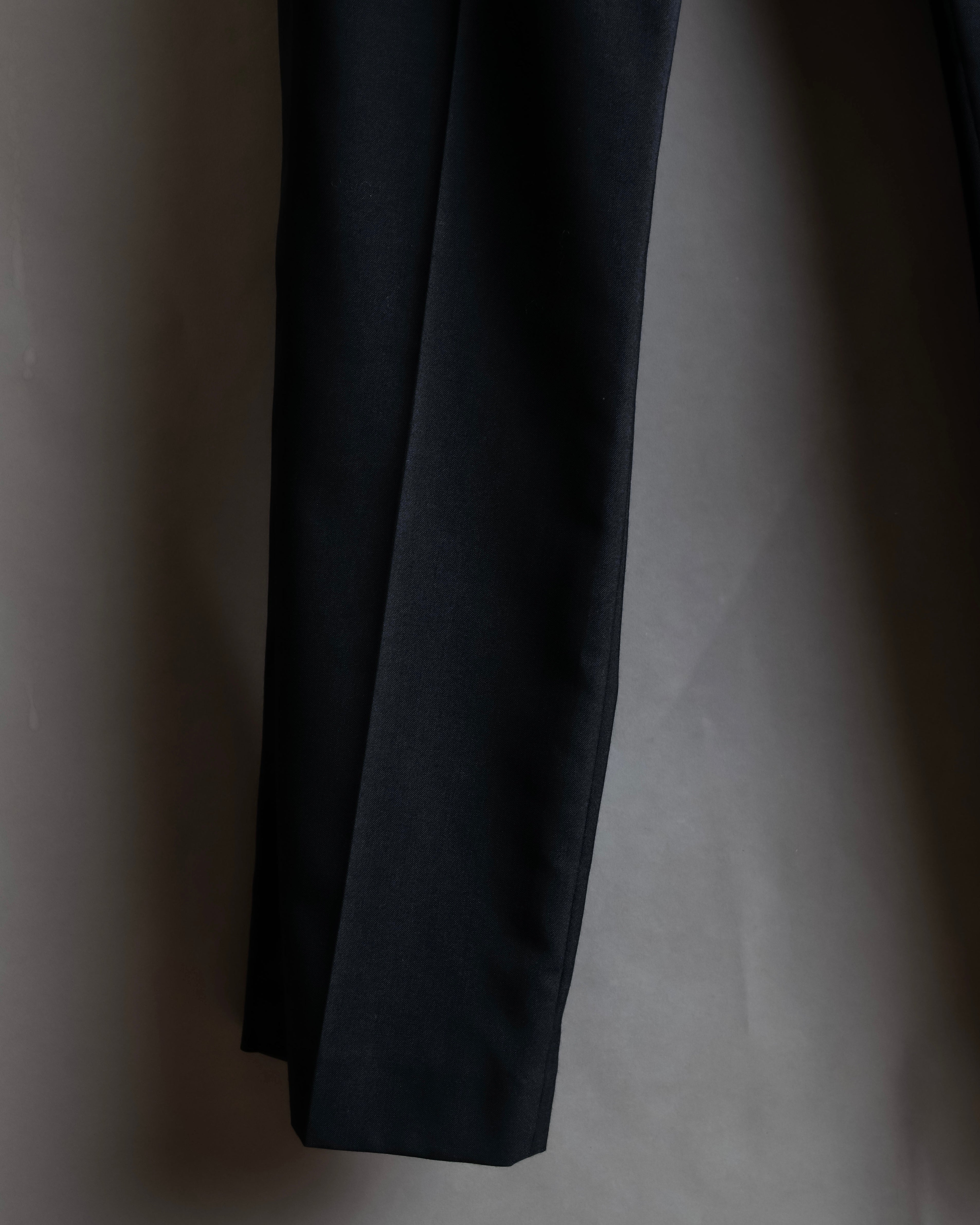 "sacai" Satin line design tapered slacks