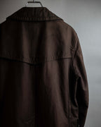 "BURBERRY" Subdued tone military detail mid-length trench coat