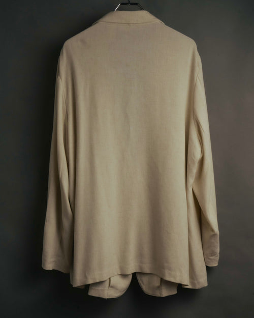 -MOOD Vintage Collections- 90’s-00’s Single button linen blend jacket