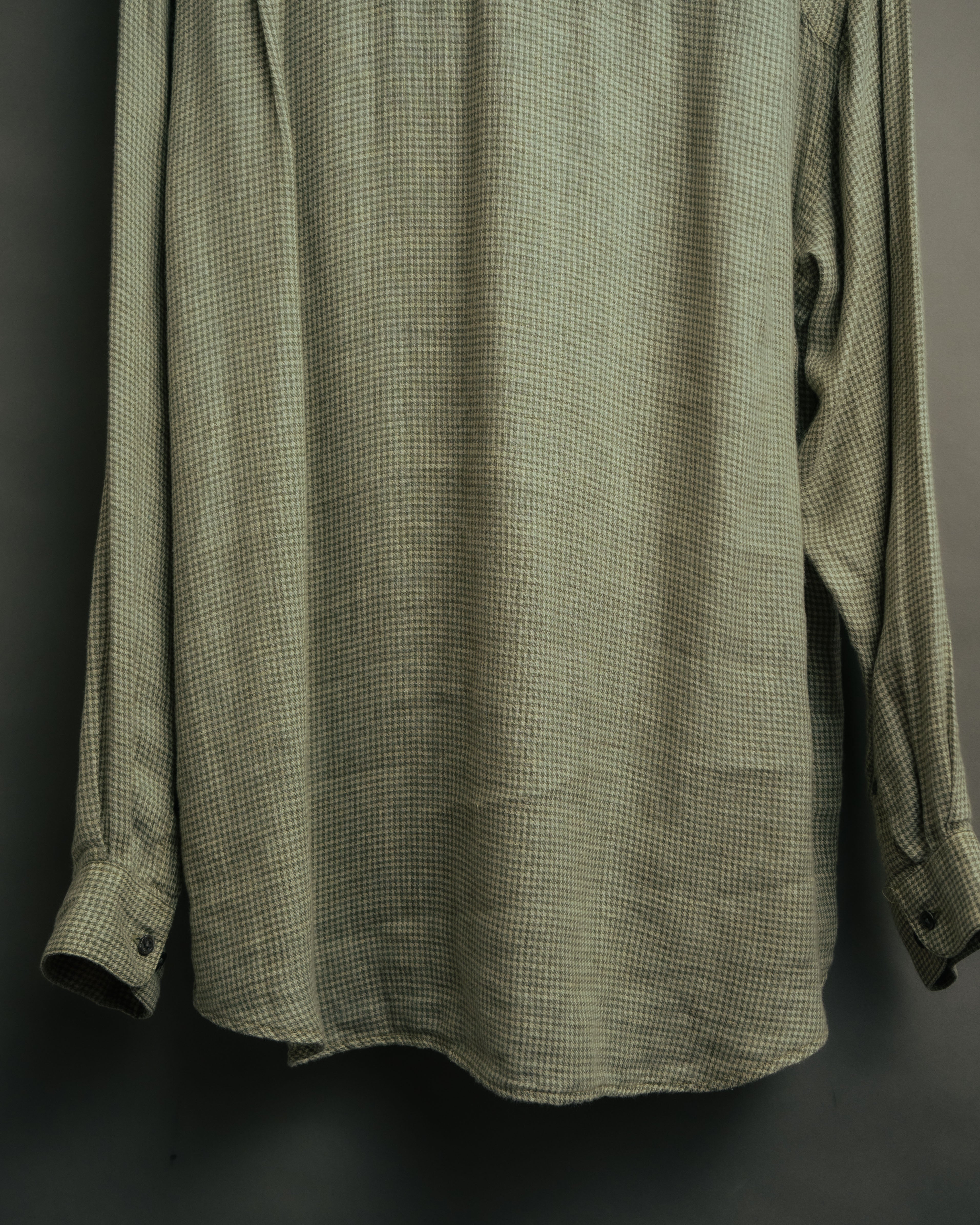 -MOOD Vintage Collections-
90’s Houndstooth linen relaxed shirt