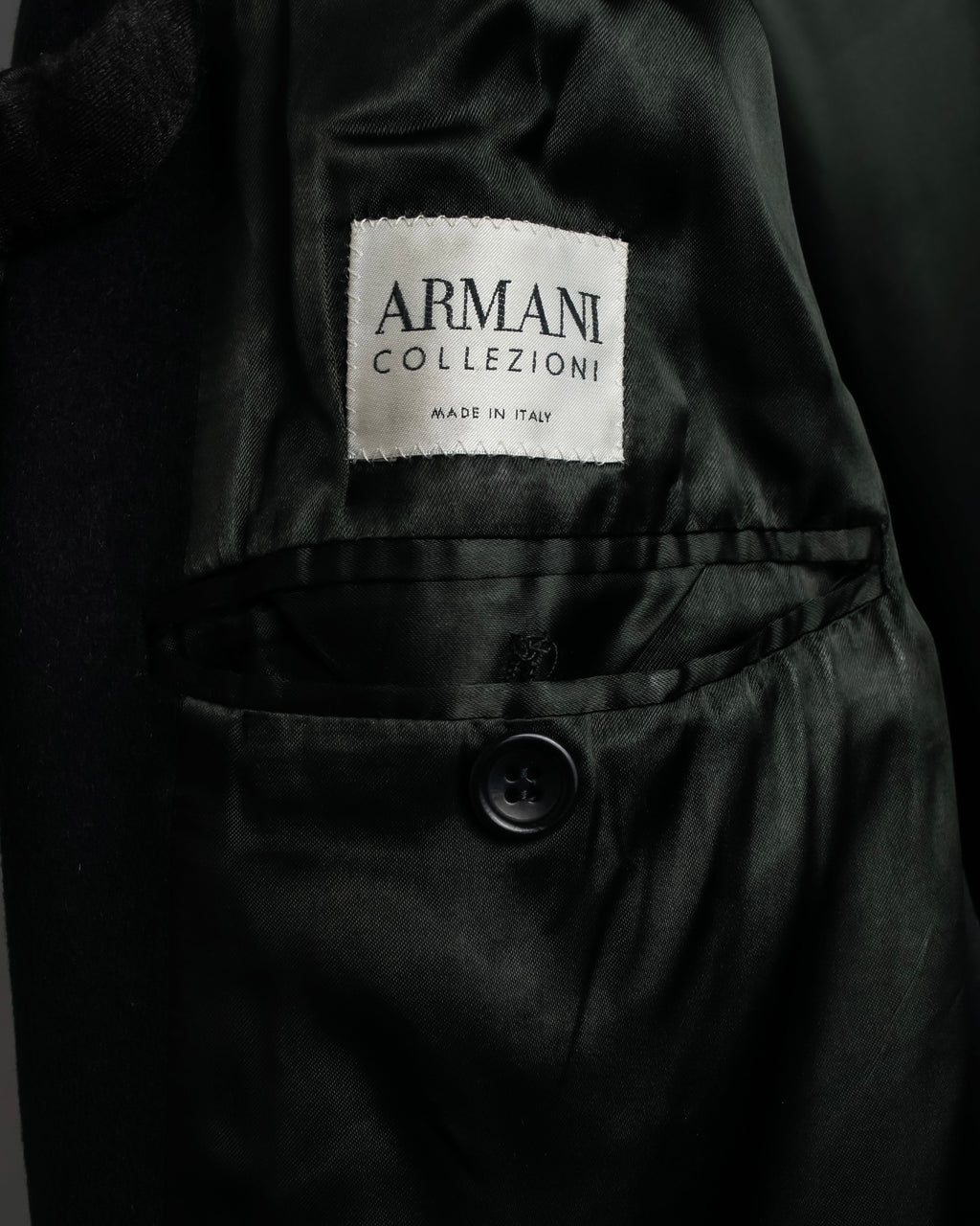 "ARMANI COLLEZIONI" Classic detail cashmere blend long chester coat
