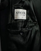"ARMANI COLLEZIONI" Classic detail cashmere blend long chester coat