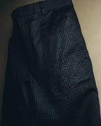 "Christian Dior" 20's Sheer striped silk cotton wide-leg trousers