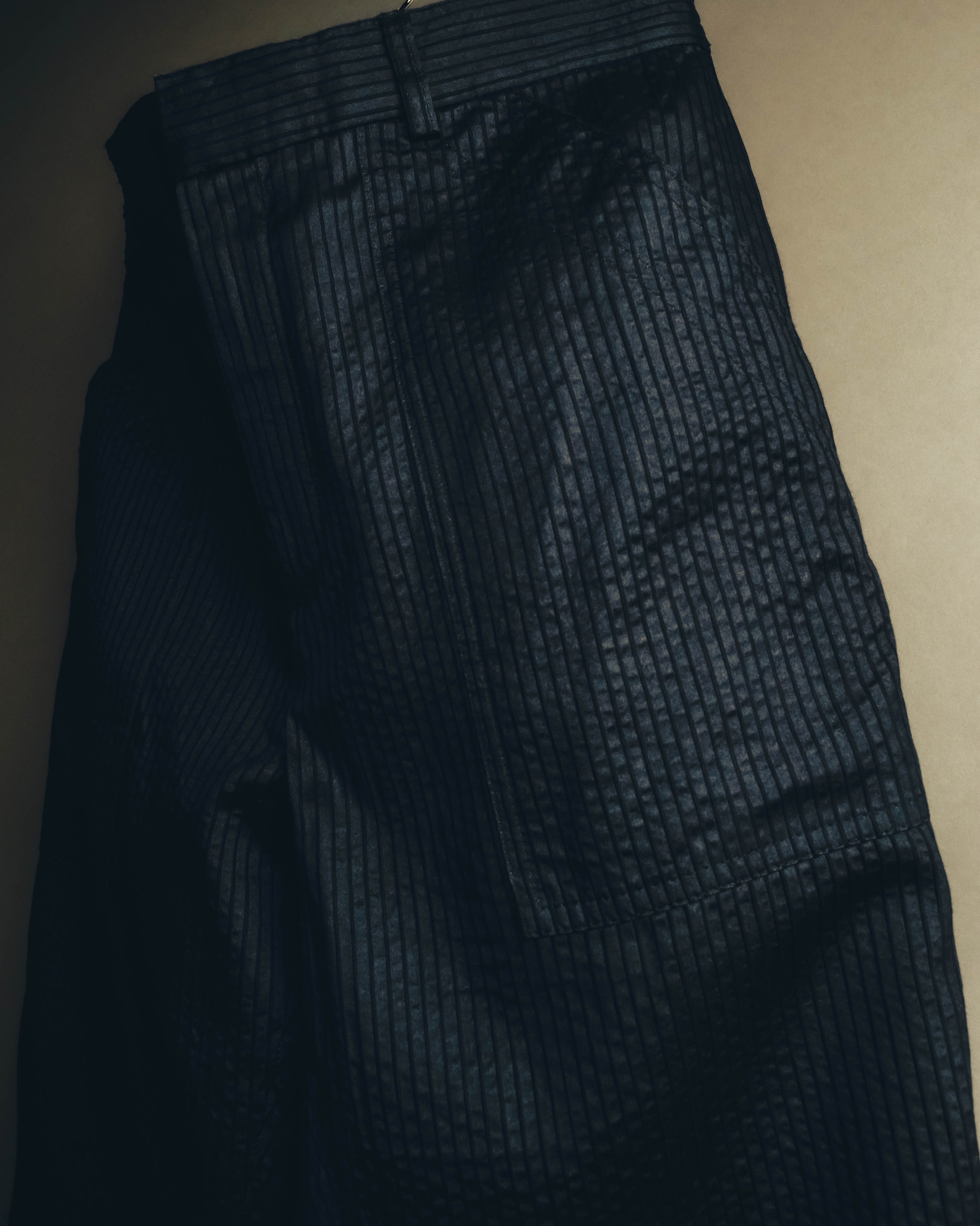 "Christian Dior" 20's Sheer striped silk cotton wide-leg trousers