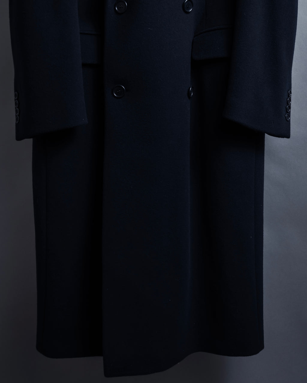 "STUDIO 0001 BY FERRE" Structured silhouette super long chester coat
