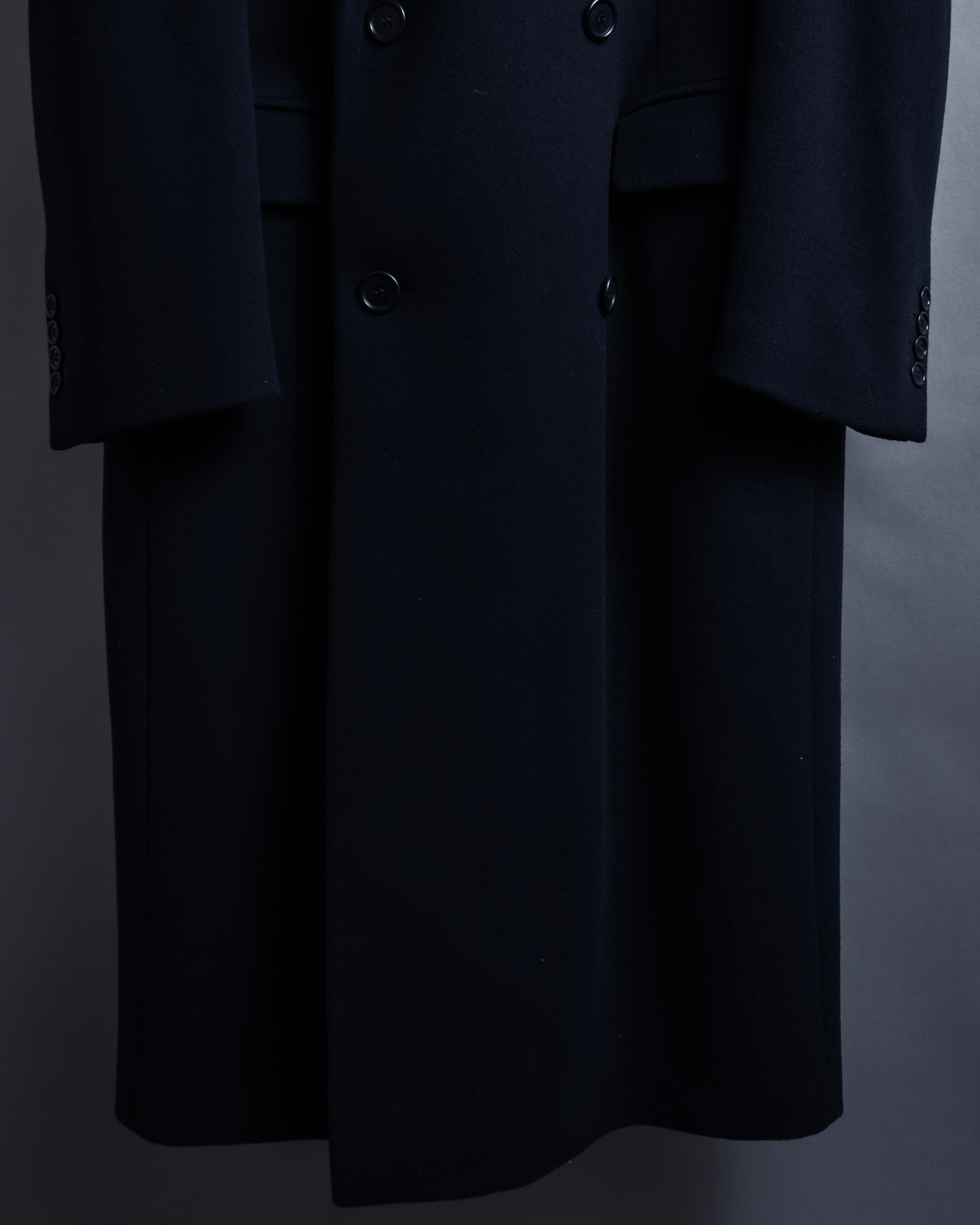 "STUDIO 0001 BY FERRE" Structured silhouette super long chester coat