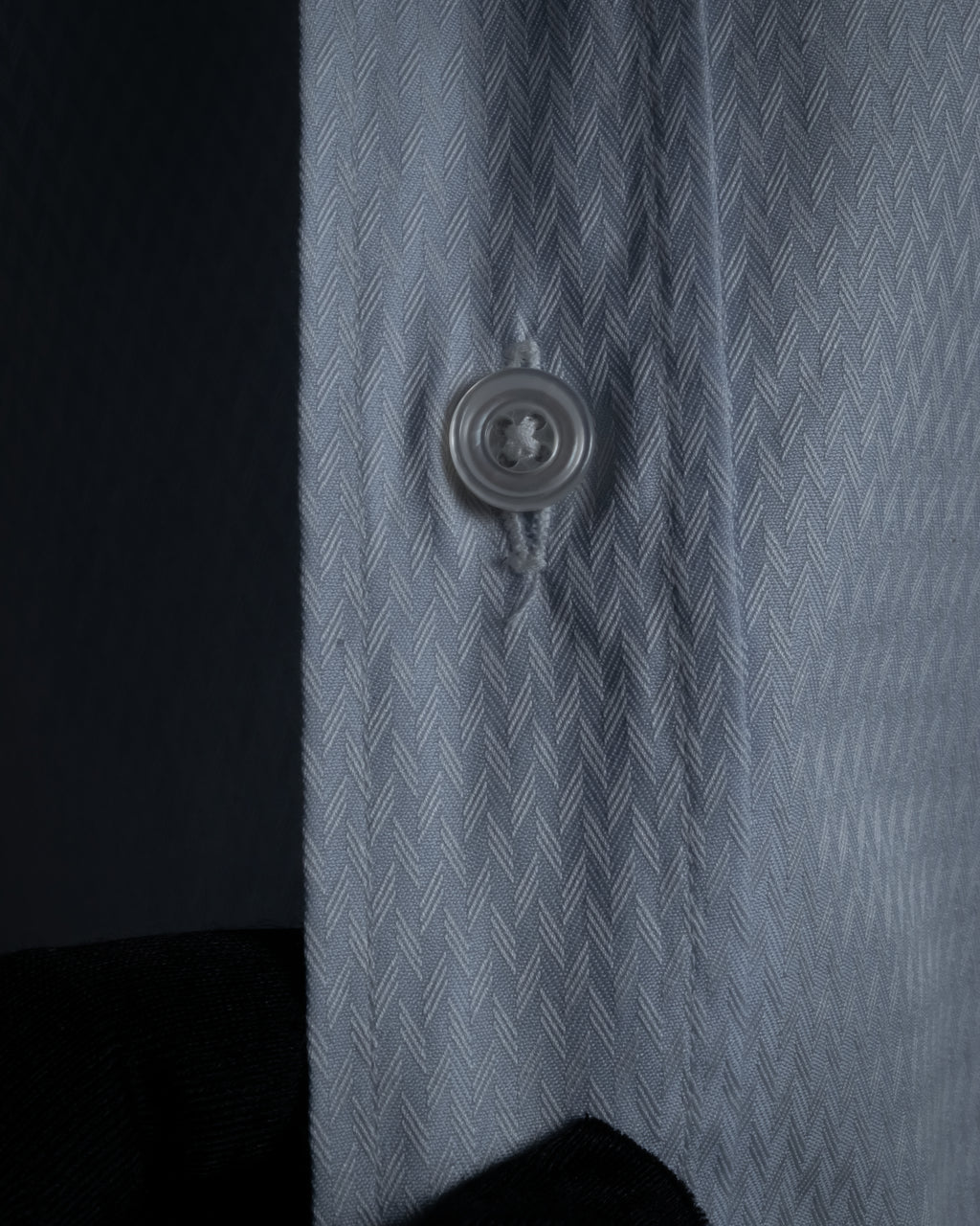 “HERMES” 80’s clou de selle-button jacquard dress shirt