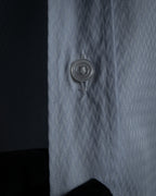 “HERMES” 80’s clou de selle-button jacquard dress shirt