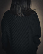 –SPECIAL– “HERMES” 90’s-00’s Bias rib merino knit sweater